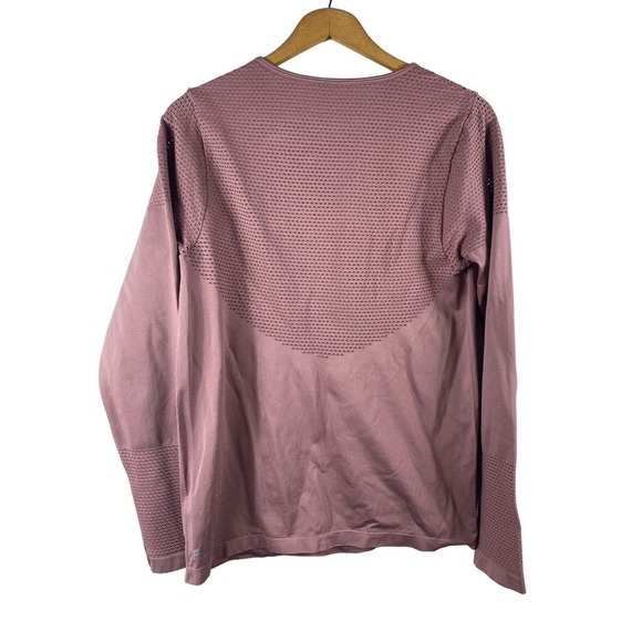 Fabletics Musetta Seamless Top Shirt Large Rose Pink Knit Long Sleeve Womens - Picture 5 of 7